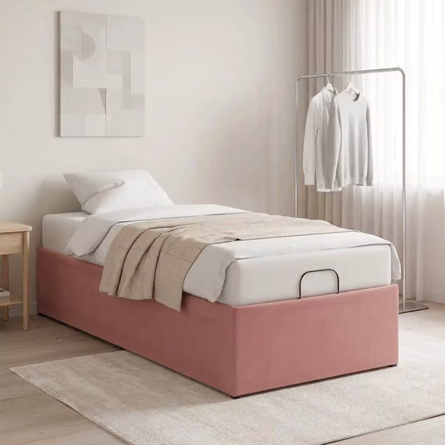 Telaio Letto Elettrico Regolabile Rosa 200 x 80 x 33,5 cm 42037287