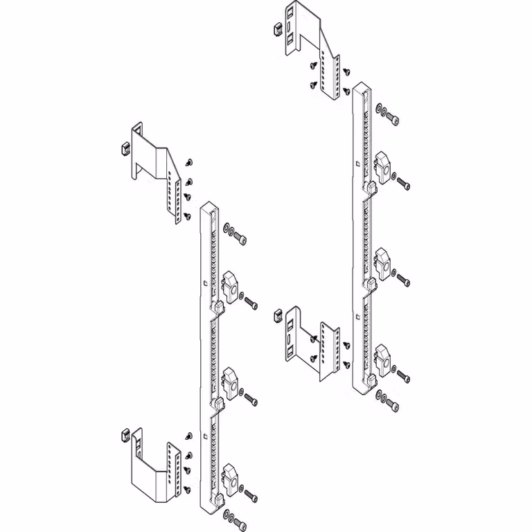 Modulo sbarra collettrice ABN piatto 1-2FB/5RE 185 mm per CU 30x10 - 60x10 mm, a 3 poli, EBM 150 mm MFS25903