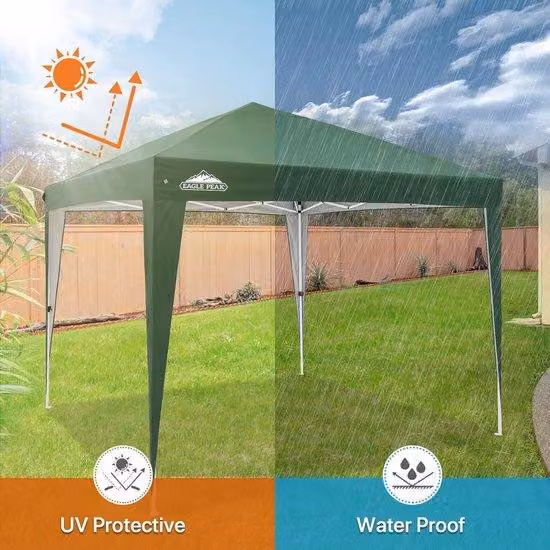 Paviglione Famanu 3x3 metri, impermeabile con protezione UV 50+, pieghevole, ideale per campeggio e feste in giardino