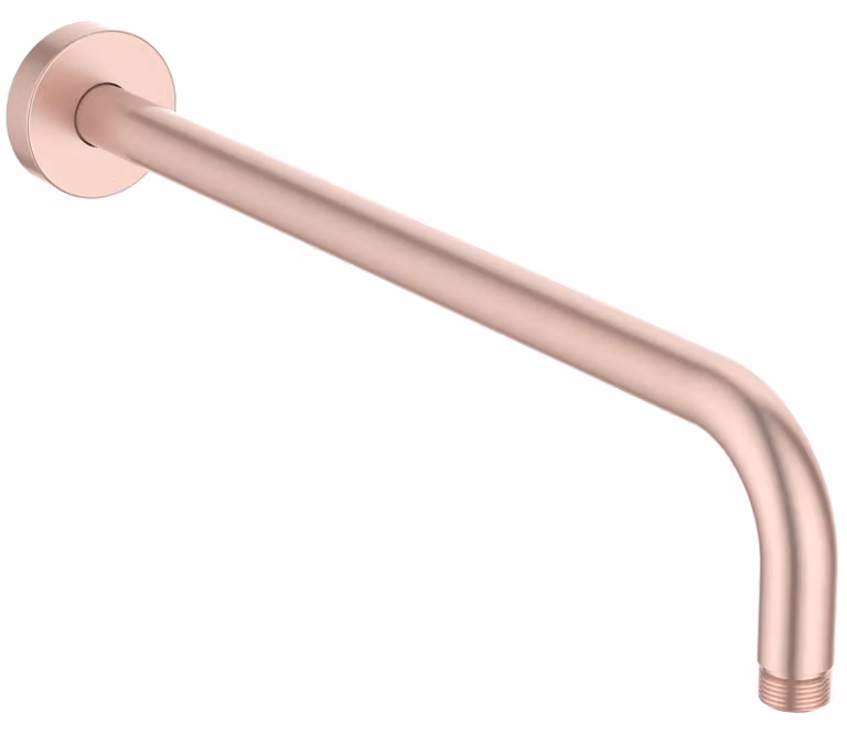 Raccordo a muro per doccia a pioggia, 40 cm, color rosa