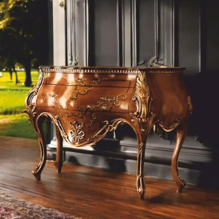 Casa Padrino Luxury Baroque Chest of Drawers Brown / Gold 155 cm - Italy