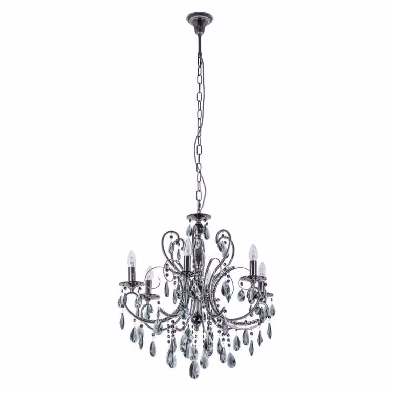 Italux Barocco lampadario in cristallo moderno cromo MD72709-6B