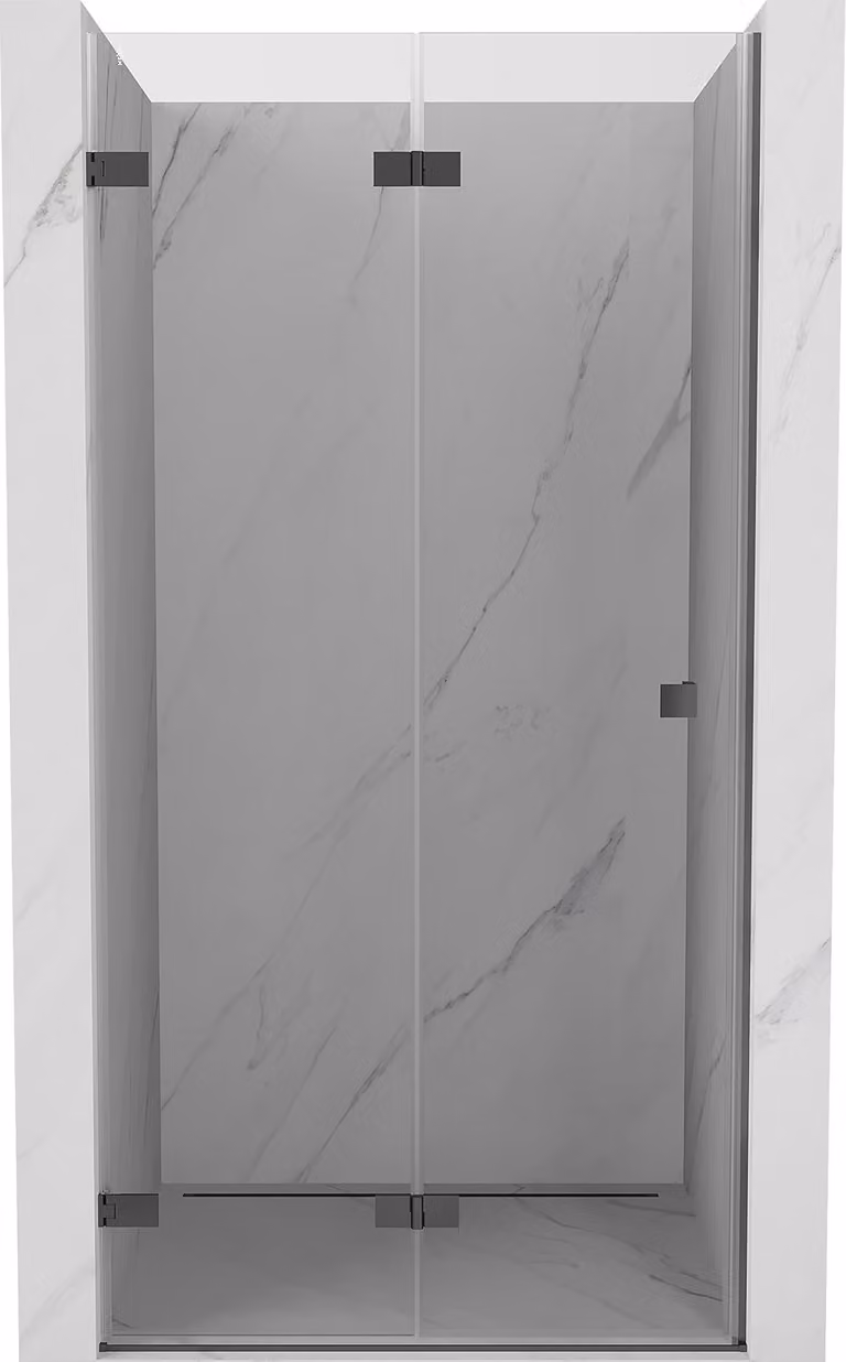 Mexen Lunar-F porta doccia pieghevole sinistra 85 cm, trasparente, canna di fucile - 836-085-000-95-00-L