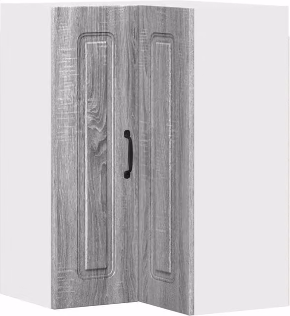 Armadio da cucina rettangolare moderno con ampio spazio di archiviazione 57 x 57 x 80 cm in legno ingegnerizzato grigio sonoma 02_0053759