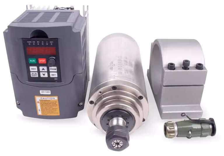 Motore mandrino, potenza 3 kW, raffreddato ad acqua, con morsetto VFD