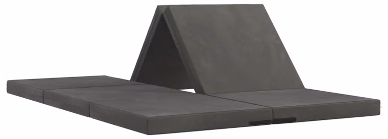 Divano Letto Pieghevole 140 x 67 x 45 cm Grigio Scuro