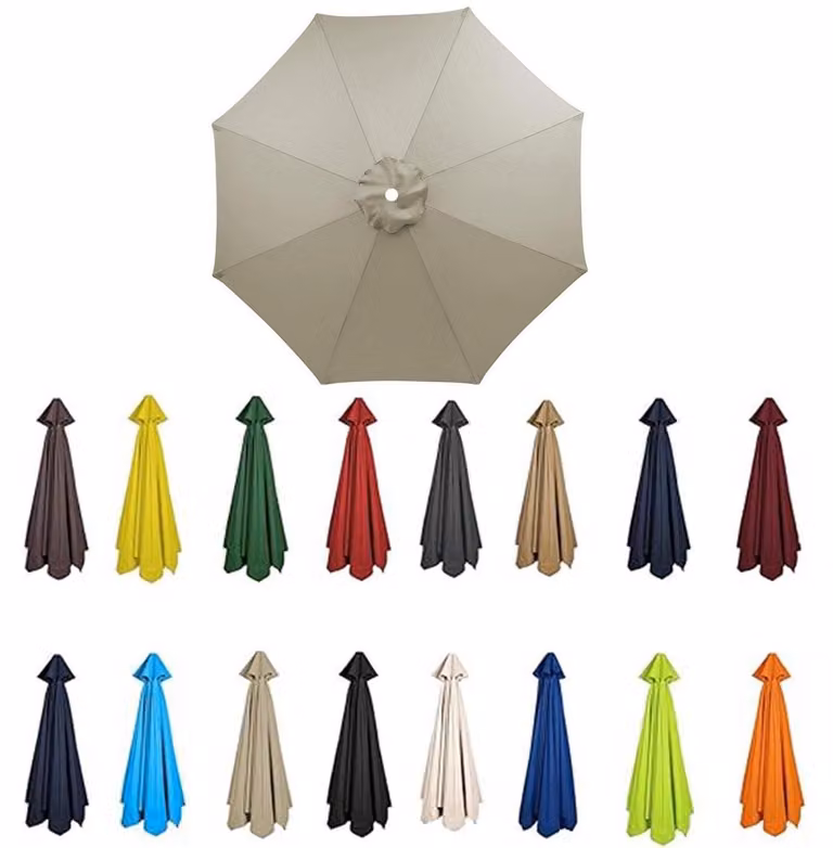 Copertura di ricambio per ombrellone, diametro 3,5m-2m, 6/8 stecche, colore kaki