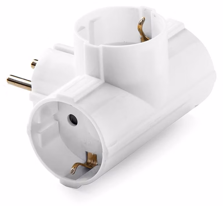 Adattatore triplo Schuko Famatel, multipresa compatta con 3 prese 2P+T - Famatel