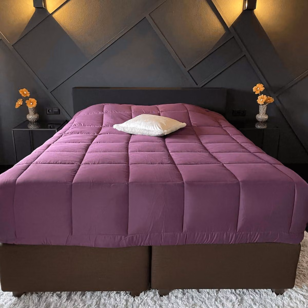 Copertura per letto con rivestimento fisso, 240x220 cm, ipoallergenica, adatta per persone allergiche