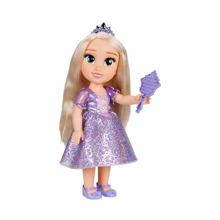 Bambola Disney Princess Rapunzel JAKKS colore viola, Altezza: 38 cm