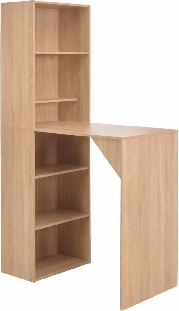 Maison Exclusive - Tavolo da Bar con Mobiletto Rovere 115x59x200 cm