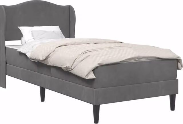 Letto singolo | Letto per adulti | Struttura del letto Grigio Scuro 100 x 200 cm Velluto