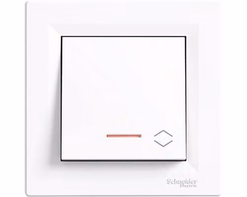 Interruttore Schneider Electric EPH1500321 Asfora Serie 6 con indicatore luminoso bianco