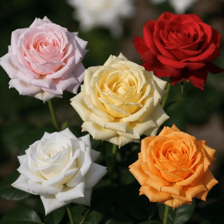 Rosen Kollektion - 5 piante - Perenni resistenti al freddo - Vere rose profumate provenienti dall'Olanda - ideali per giardini e aiuole (senza semi, non artificiali)