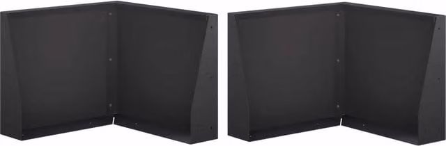 Set di 2 aiuole rialzate vidaXL in acciaio nero per giardino ornamentale L/P/H: 50 x 50 x 50 cm