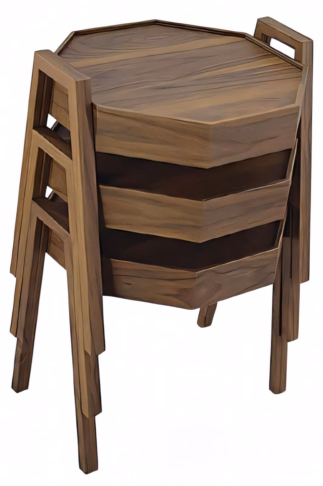 Couchtisch-Set aus Holz in Braun modern elegant