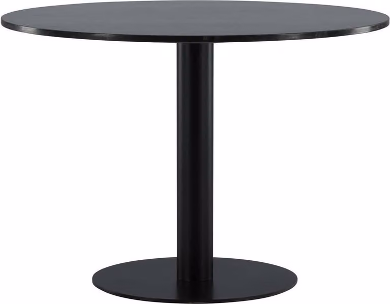 FURNLUX Tavolo da pranzo Estelle Marble Black Und Black 106cm / Hauptfarbe: Schwarz / Dimensioni: 106 x 106 x 75 cm
