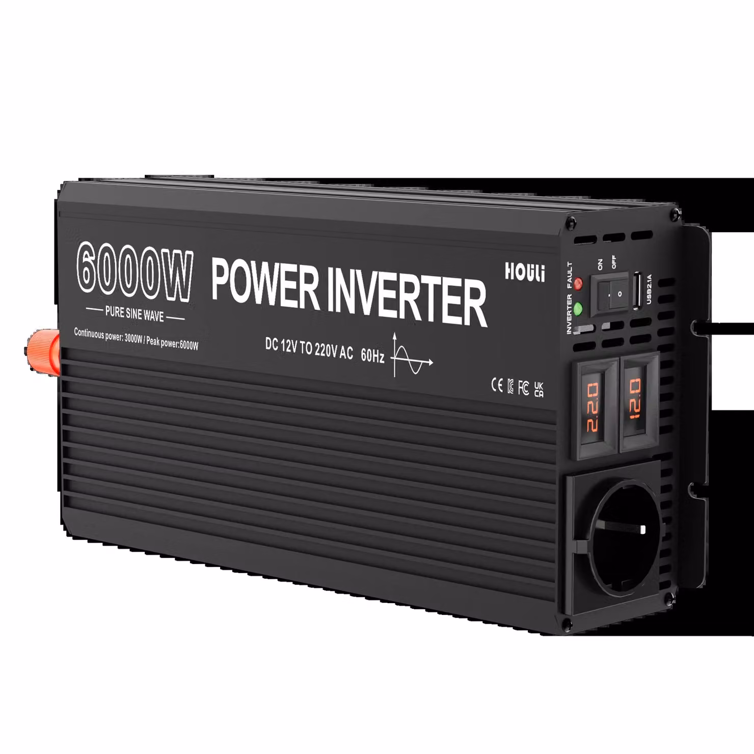 Inverter HOULI, uscita da 3000W a 6000W, onda sinusoidale pura, 6000W-12V-220V-50HZ