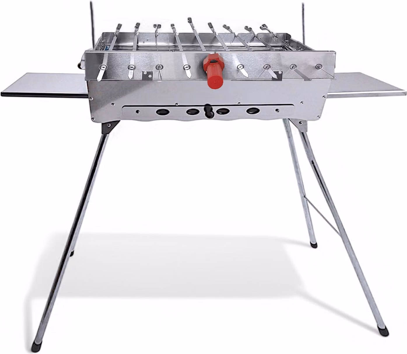Mangal Astana acciaio inox 2 mm shashlik griglia giratore spiedini 9 spiedini