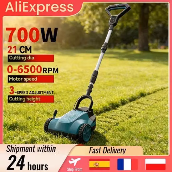 Tagliaerba elettrico 10 pollici - 6500 giri al minuto - Senza lama - Senza fili