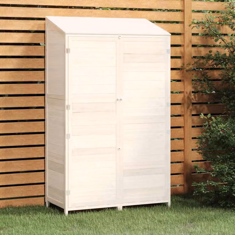 Capanno da Giardino vidaXL in Legno Massello di Abete Bianco L: 102 cm, P: 52 cm, H: 174,5 cm