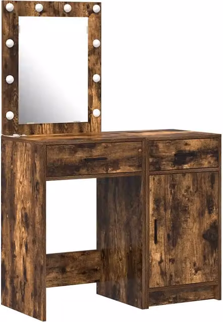 Toeletta | Tavolo da Trucco con cassetto 2 pz Marrone 50 x 41 x 135 cm