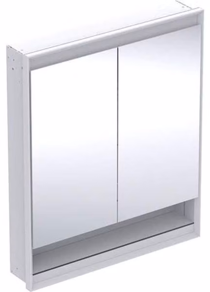 Geberit ONE armoire de toilette avec ComfortLight, 2 portes, montage encastré, avec niche, 75x90x15cm, 505.822.00.2, 505.822.00.2