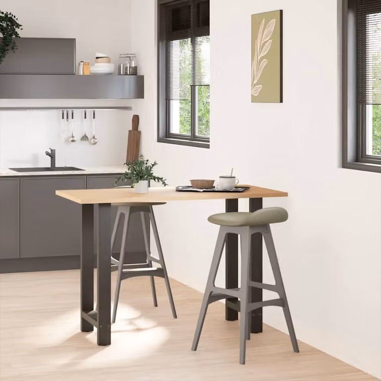 vidaXL Gambe per tavolo da bar antracite 2 pz 50x(90-91) cm in acciaio