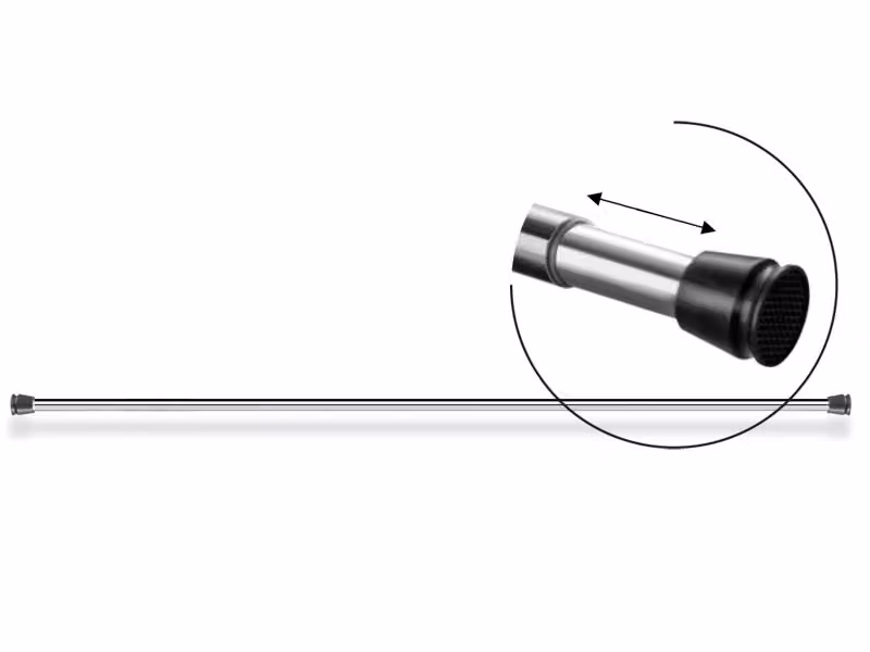 Binario cromato per tende da doccia | Lunghezza regolabile in continuo | 70-120 cm