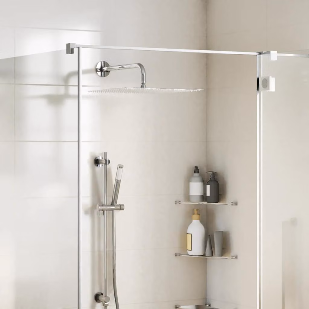 vidaXL Testa Doccia a Pioggia Quadrata in Acciaio Inox 304 Cromato L: 40 cm, P: 40 cm
