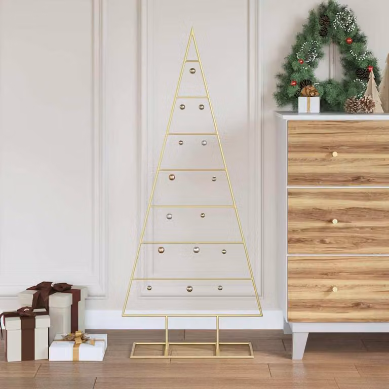 Maison Exclusive - Albero di Natale in metallo, color oro, 125 cm, acciaio con rivestimento a polvere