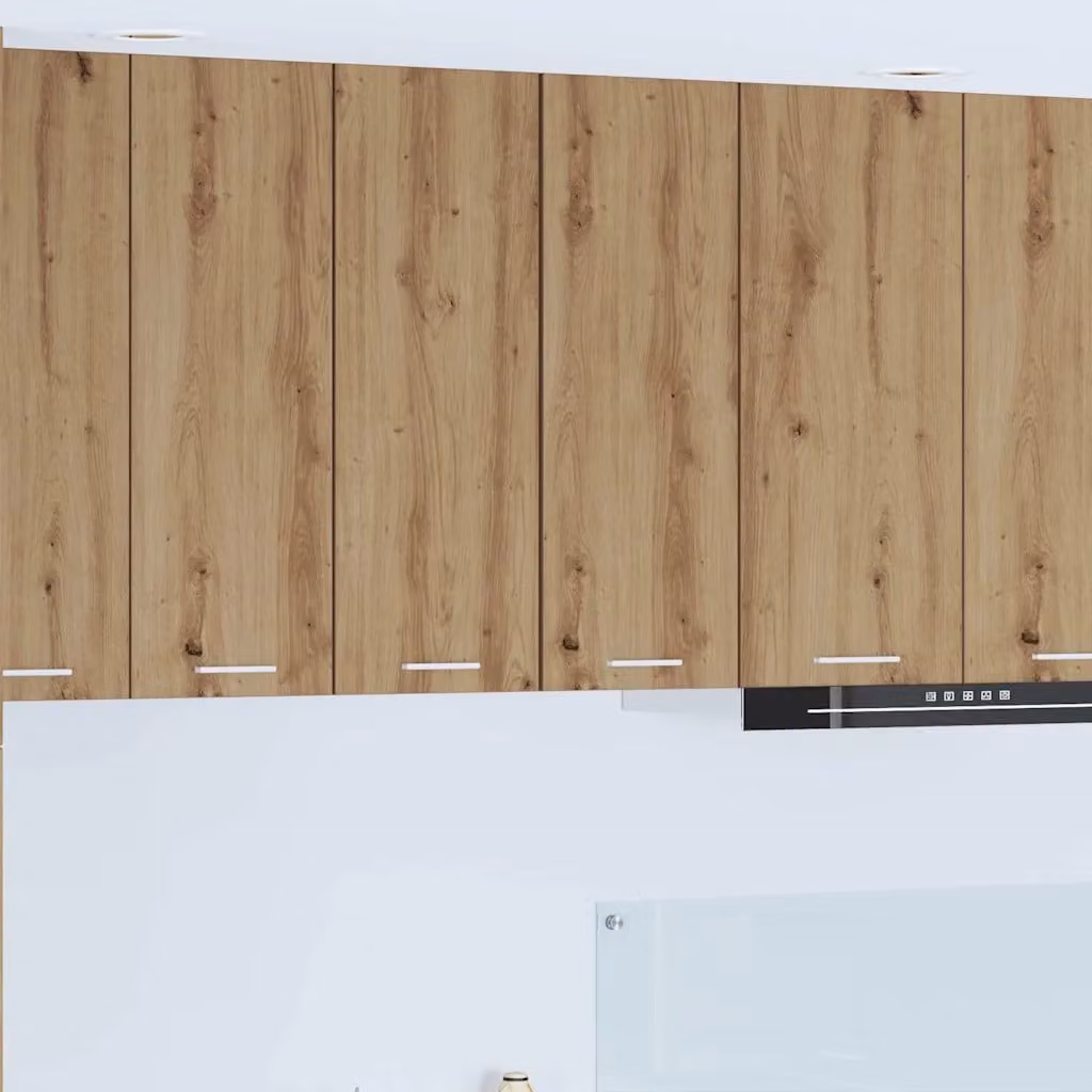 Armadio pensile da cucina moderno vidaXL in legno MDF, Rovere e Bianco, L/P/H: 30 x 31 x 80 cm