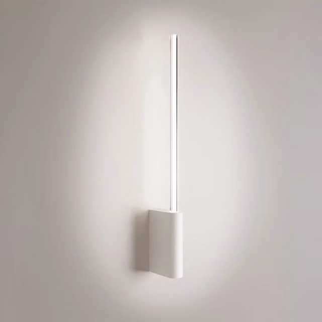 Brilliant Lampada da Parete LED Cilindrica in Alluminio Bianco con CCT Selezionabile Altezza: 50.7 cm