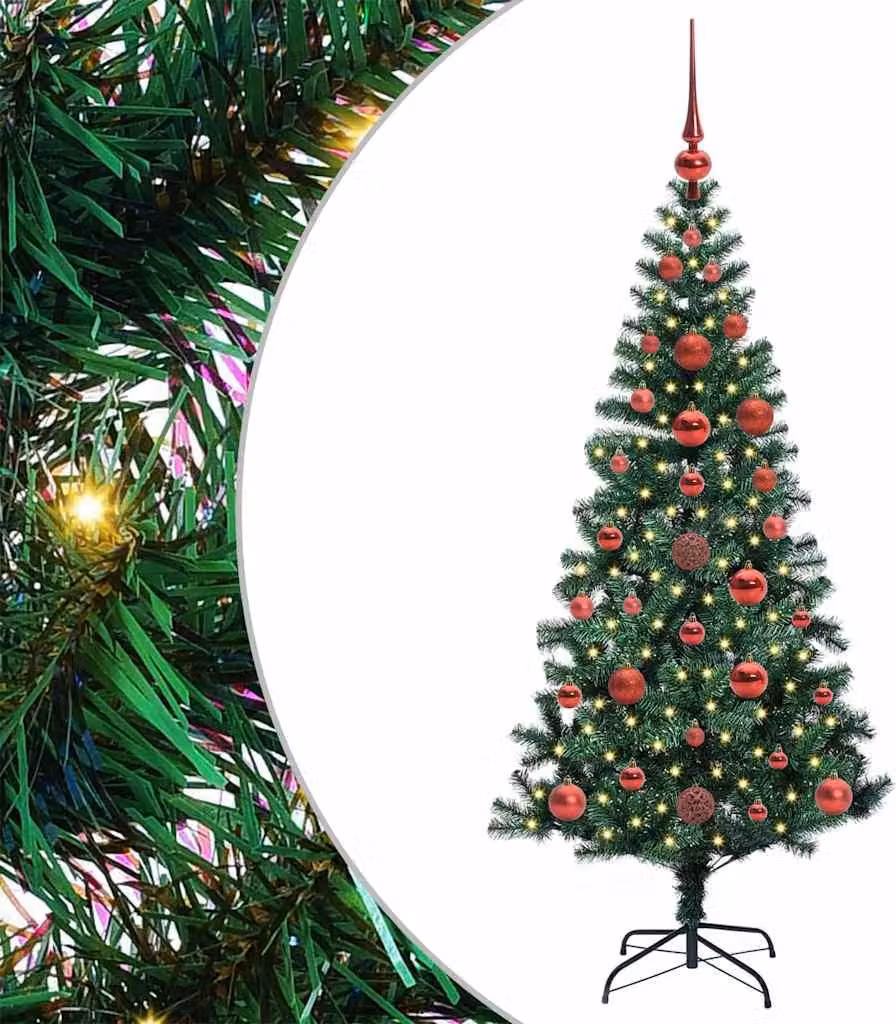 Albero di Natale artificiale con luci integrate Verde 120 cm