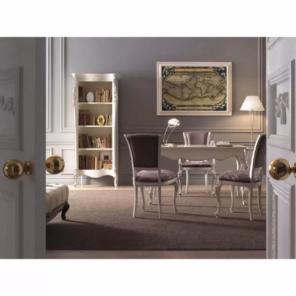 Libreria classica in legno laccato bianco Mobili 2G L: 82 cm, P: 50 cm, H: 203 cm – 3