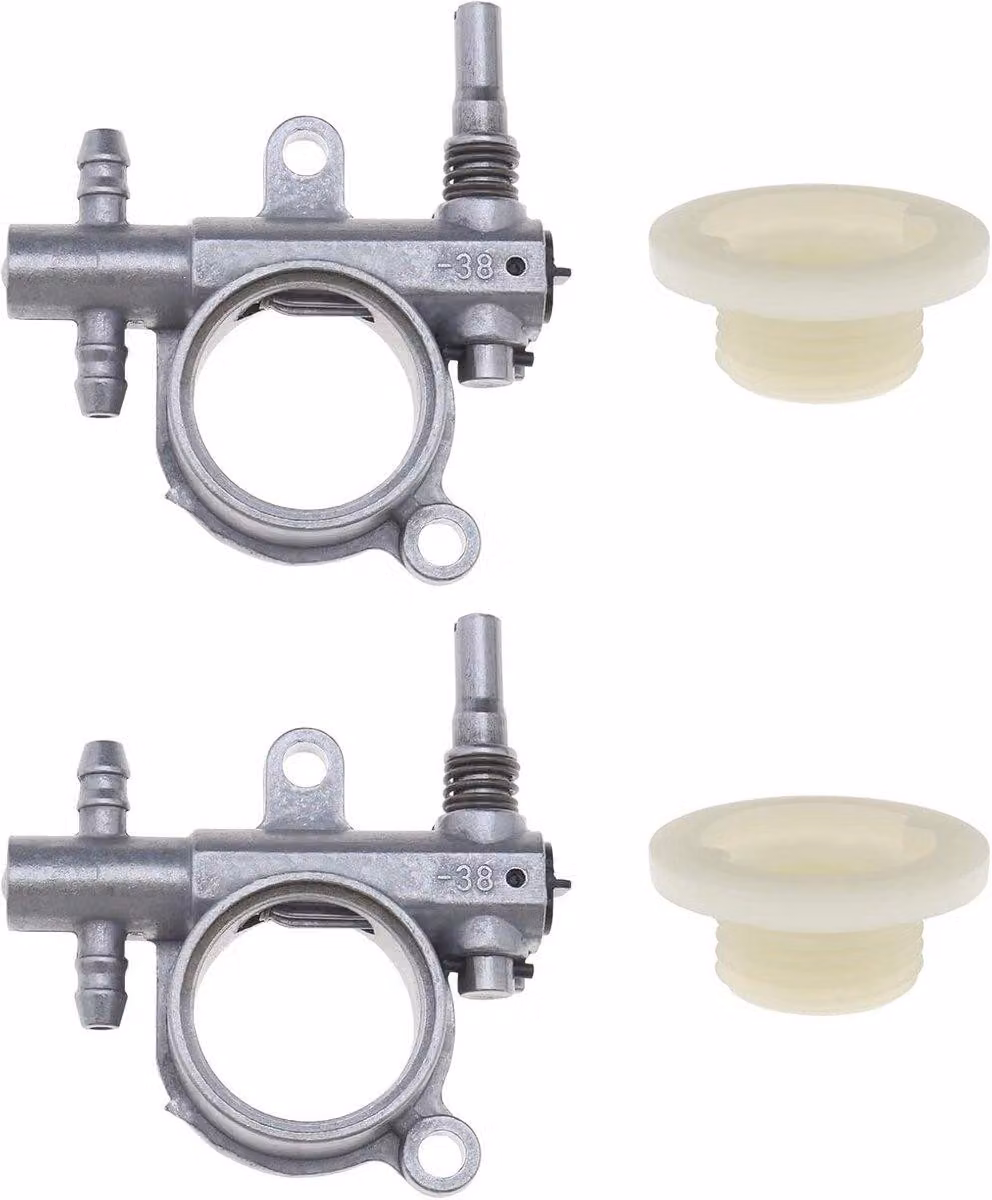 Pompa dell'olio per motosega con sistema di trasmissione a vite senza fine – Compatibile con motoseghe da 25cc/38cc – Confezione da 2 pezzi
