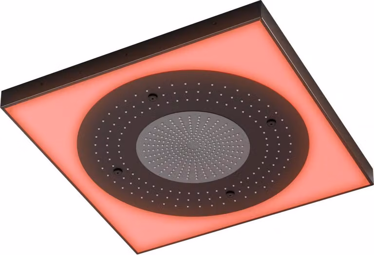 Steinberg Série 390 Sensual Rain Panneau de pluie, éclairage LED, EasyClean, 2 jets, 600x600mm, 3906630S, 3906630S