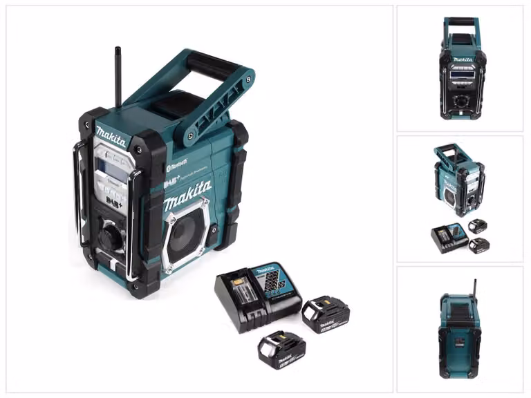 Makita DMR 112 RF Radio da cantiere a batteria 7,2 - 18V Bluetooth DAB+ + 2x batteria da 3,0 Ah + caricabatterie