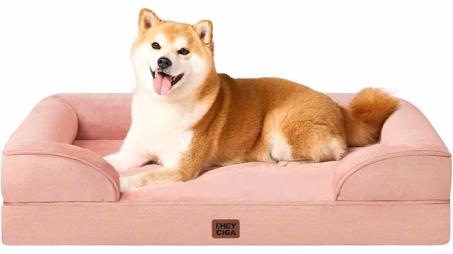 Cuccia ortopedica per cani, con memory foam, 89x56 cm, rosa, lavabile, impermeabile, antiscivolo