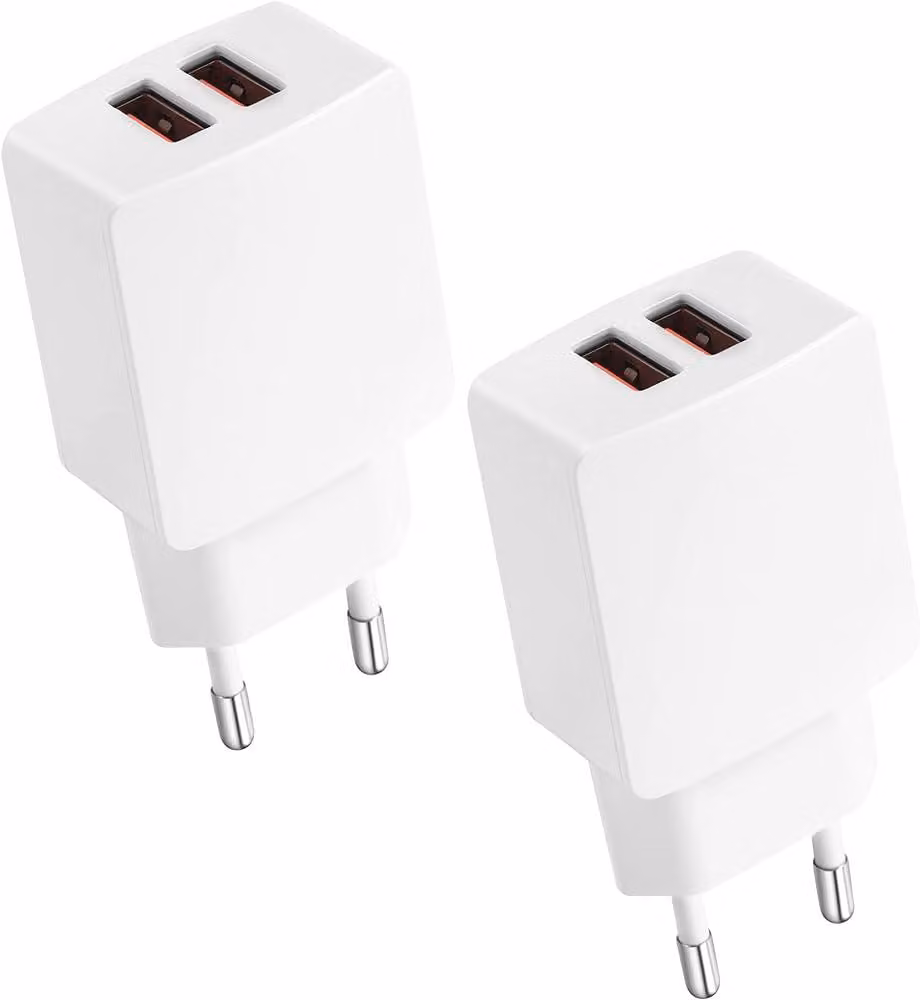 caricatore usb da parete 2,4a - 2 usb