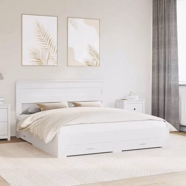 Struttura del letto con cassetto con testiera-Letto con Cassetti e Testiera Legno multistrato 264507
