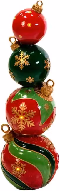 Sfera resina torre con led verde e rosso cm ø29,5h90