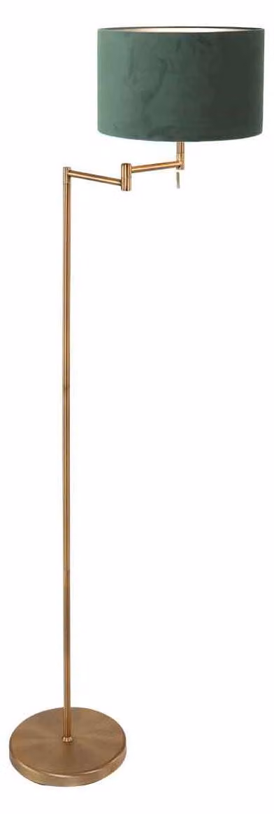 Lampada da terra - bronzo - Bella - metallo tessile - Ø 45cm - E27 - 3872BR - Mexlite