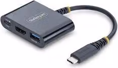 Hub USB-C 3 in 1 Startech.Com Black 168B MULTIPORT