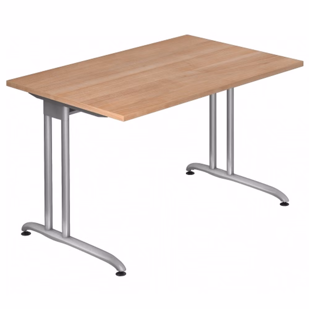 HAMMERBACHER BS12 Schreibtisch nussbaum rechteckig