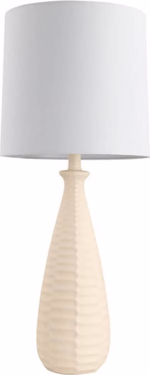 HOME DELUXE Grande lampada da tavolo con paralume in tessuto MELVA - Crema | Lampada da tavolo Lampada da scrivania Lampada da comodino