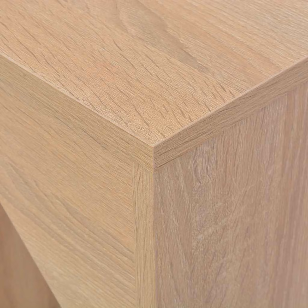 vidaXL Tavolo da bar con ripiano mobile in rovere marrone 138 x 40 x 120 cm