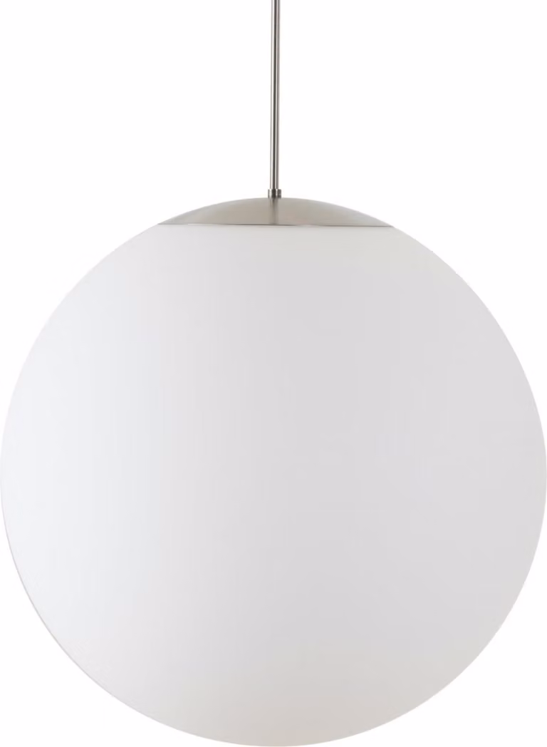 OSMONT ADR62642 ADRIA P5 HP apparecchio in vetro a sospensione acciaio inox spazzolato / bianco IP40 4000 K 65W LED