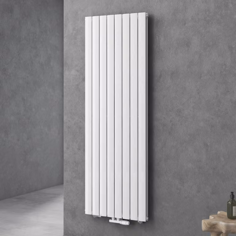 doporro Radiatore Verticale da Bagno 180x61cm, Radiatore a Pannello a Doppio Strato Termoarredo da Parete e Pavimento in Acciaio, Bianco