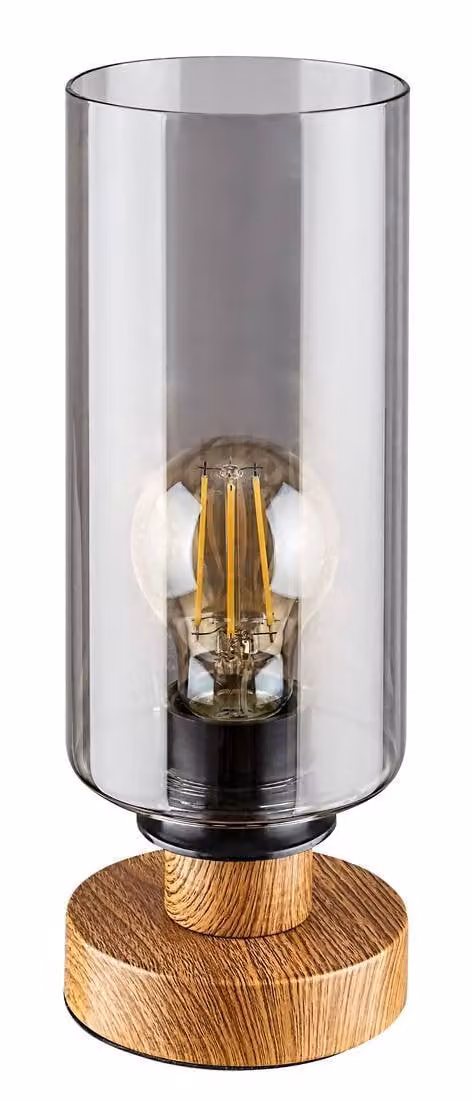 Lampada da tavolo moderna con base in rovere E27 Tanno 74120 Rabalux